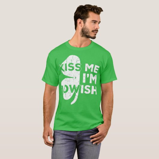 Kiss Me Im Iowish Saint Patrick Day Gift T-Shirt (Vorne ganz)