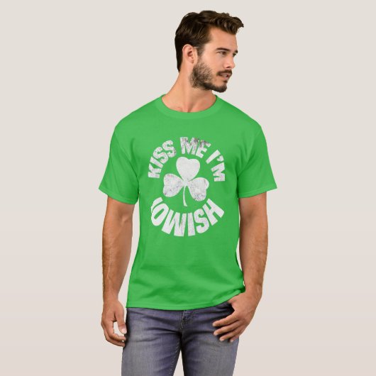 Kiss Me I'm Iowish St Patricks Day Funny Irish Sha T-Shirt (Vorne ganz)