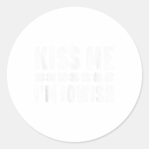 Kiss Me Im Iowish St Patricks Day Shirt _1 Runder Aufkleber