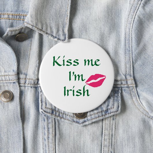 Kiss Me I'm Irish Button (Beispiel)