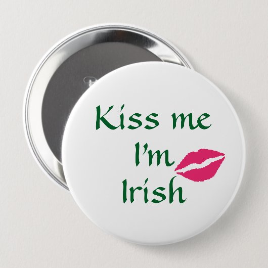 Kiss Me I'm Irish Button (Vorne & Hinten)