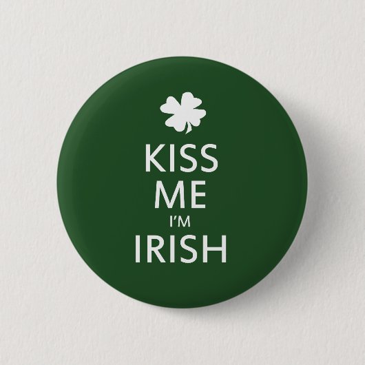 Kiss me Im Irish Button (Vorderseite)