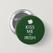 Kiss me Im Irish Button (Vorne & Hinten)