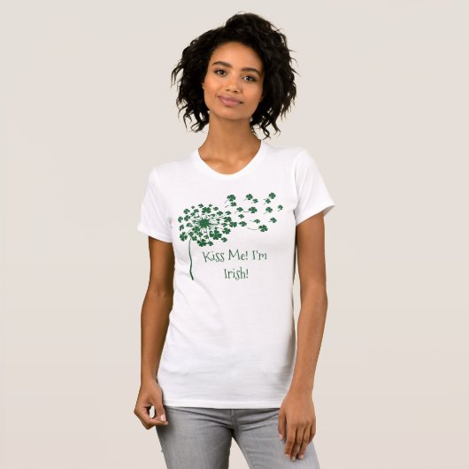 Kiss Me I'm Irish - Dandelion Clover T - Shirt (Vorne ganz)