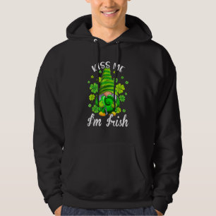 Kiss Me I'm Irish Gefärbte Krawatte Gnome St Patri Hoodie