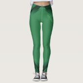 Kiss Me I'm Irish Green Geometric Activewear Leggings (Vorderseite)