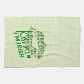 Kiss Me I'm Irish Green Lips Geschirrtuch (Horizontal)