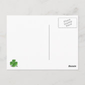 "Kiss Me, I'm Irish" Kleeblatt St. Patrick's Day Postkarte (Rückseite)
