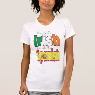 Kiss Me I'm Irish Liebe Me I'm Spanish T-Shirt