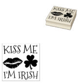 Kiss Me I'm Irish Lips Kleeblatt St. Patrick's Day Gummistempel (Stempel)