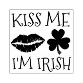 Kiss Me I'm Irish Lips Kleeblatt St. Patrick's Day Gummistempel (Prägung)