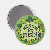 Kiss Me I'm Irish - Magnet (Vorderseite/Rückseite)