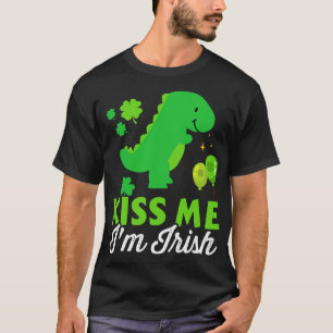 Kiss me Im irish niedlich dinosaurier trex St Patr T-Shirt