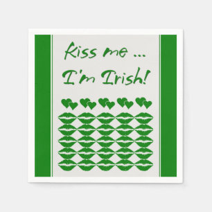 Kiss Me I'm Irish Paper Napkins Serviette