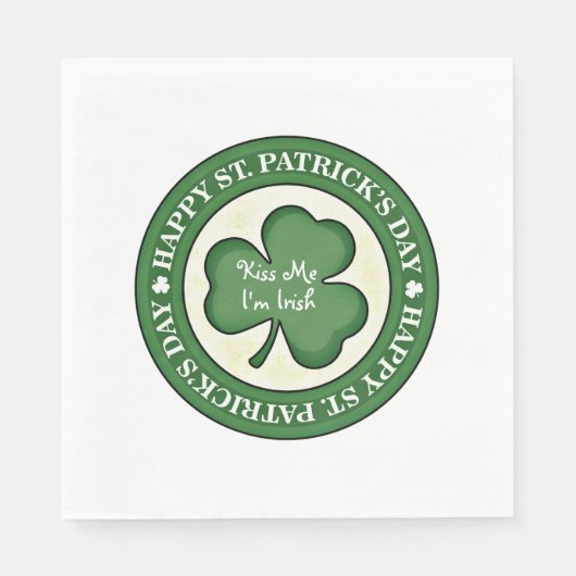 Kiss Me I'm Irish Paper Napkins Serviette (Vorderseite)