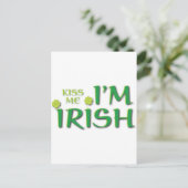 Kiss Me Im Irish Postkarte (Stehend Vorderseite)