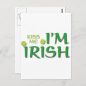 Kiss Me Im Irish Postkarte (Vorne/Hinten)