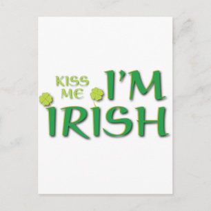 Kiss Me Im Irish Postkarte