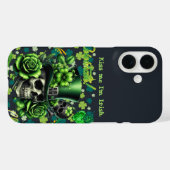 "Kiss Me I'm Irish" Skull iPhone Case-Mate Fall Hülle (Rückseite (Horizontal))