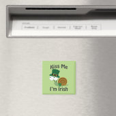 Kiss Me I'm Irish Snail Magnet (In Situ (Geschirrspüler))
