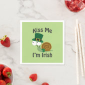 Kiss Me I'm Irish Snail Serviette (Beispiel)