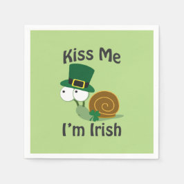 Kiss Me I'm Irish Snail Serviette