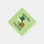 Kiss Me I'm Irish Snail Serviette (Ecke)