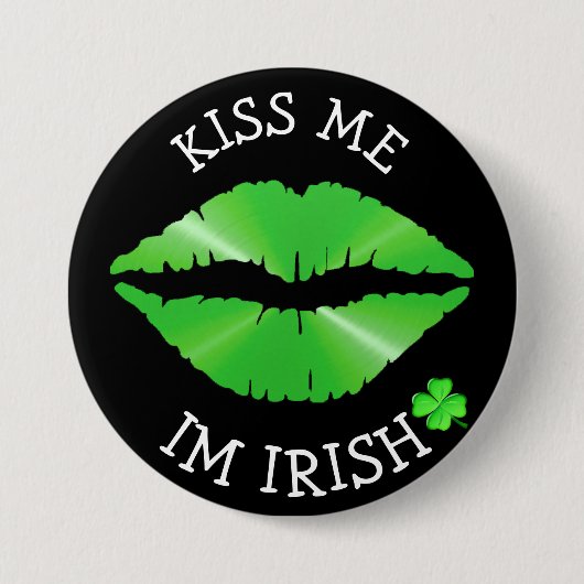Kiss Me, Im Irish St Patricks Day Button (Vorderseite)