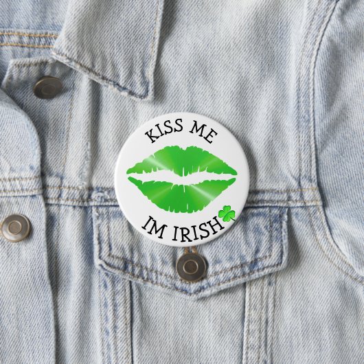 Kiss Me, Im Irish St Patricks Day Button (Beispiel)