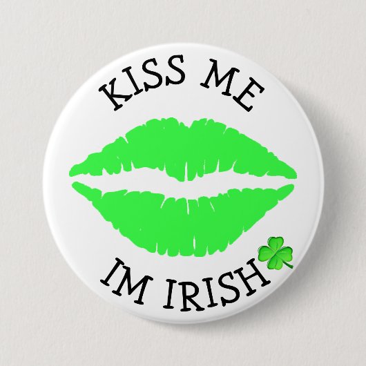 Kiss Me, Im Irish St Patricks Day Button (Vorderseite)