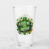 Kiss Me I'm Irish St Patrick's Day Glas (Rückseite)