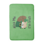 Kiss Me Im Irish St Patricks Day Igel Badematte (Vorderseite Vertikal)