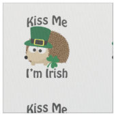 Kiss Me Im Irish St Patricks Day Igel Stoff (Nahaufnahme)