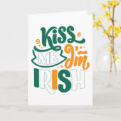 Kiss Me I'm Irish - St. Patrick's Day Karte (Gelbe Blume)