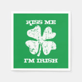 Kiss me im Irish St Patricks Day Napkins Serviette (Vorderseite)