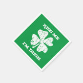 Kiss me im Irish St Patricks Day Napkins Serviette (Ecke)