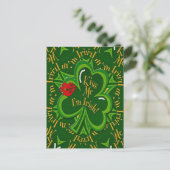 Kiss Me I'm Irish St Patrick's Day Postkarte (Stehend Vorderseite)
