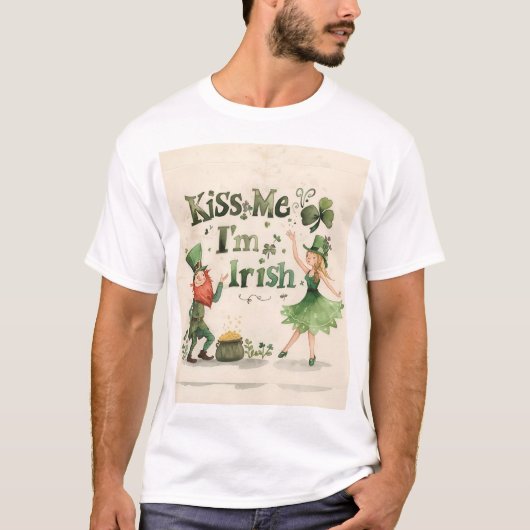 Kiss Me I'm Irish T Shirt (Vorderseite)
