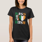 Kiss Me I'm Irish T - Shirt Saint Patrick Day (Vorderseite)