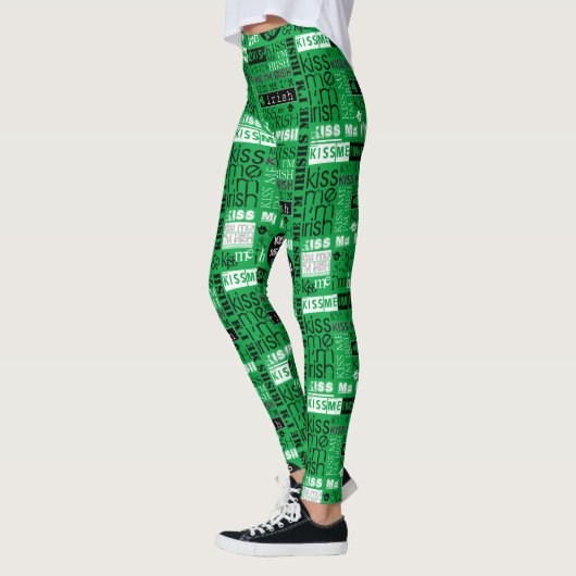 Kiss Me I'm Irish Word Play Leggings (Links)