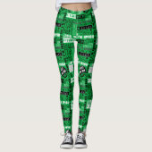 Kiss Me I'm Irish Word Play Leggings (Vorderseite)
