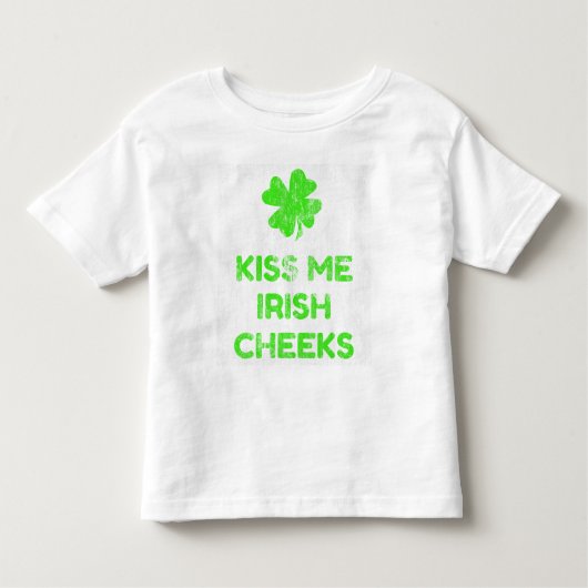 Kiss Me Irish Cheeks DS Kleinkind T-shirt (Vorderseite)