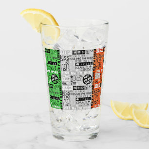 Kiss Me Irish Flag Glas