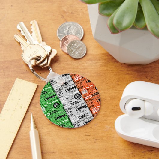 Kiss Me Irish Flag Schlüsselanhänger (Schreibtisch)