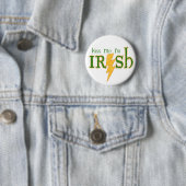Kiss Me Irish Lightning Bolt Button (Beispiel)