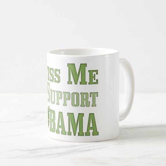Kiss Me Irish Obama Kaffeetasse (VorderseiteRechts)