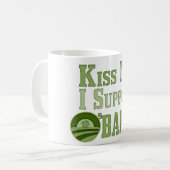 Kiss Me Irish Obama Kaffeetasse (Vorderseite Links)