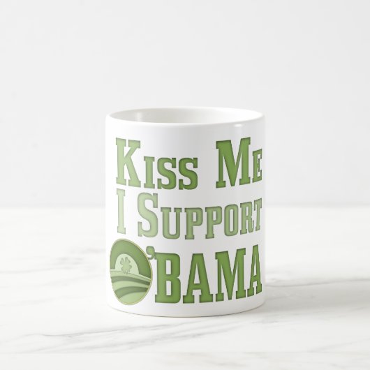 Kiss Me Irish Obama Kaffeetasse (Mittel)