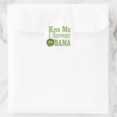Kiss Me Irish Obama Runder Aufkleber (Tasche)