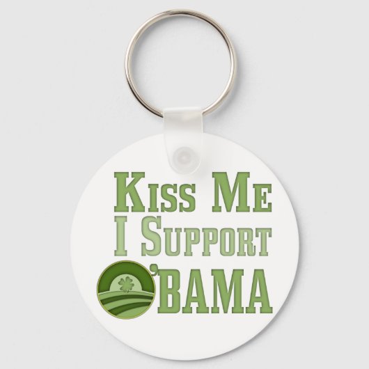 Kiss Me Irish Obama Schlüsselanhänger (Vorderseite)
